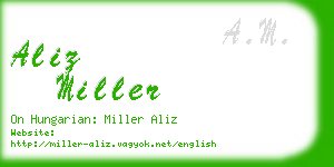 aliz miller business card